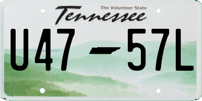 TN license plate U4757L