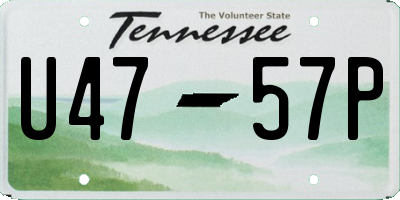 TN license plate U4757P