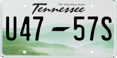 TN license plate U4757S
