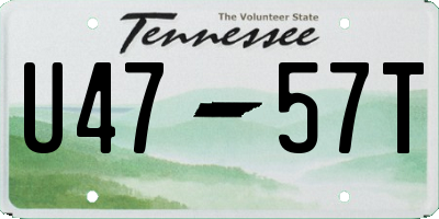 TN license plate U4757T