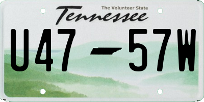 TN license plate U4757W