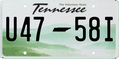 TN license plate U4758I
