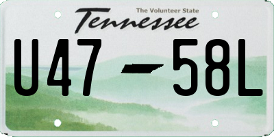 TN license plate U4758L