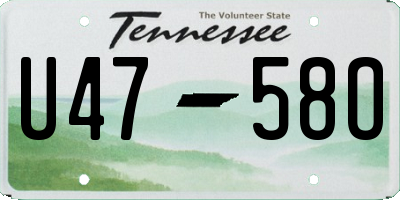TN license plate U4758O