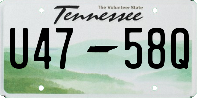 TN license plate U4758Q