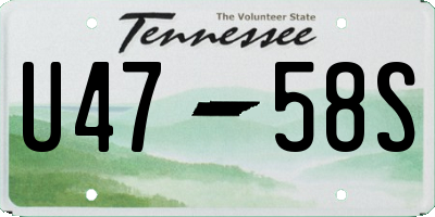 TN license plate U4758S