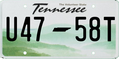 TN license plate U4758T