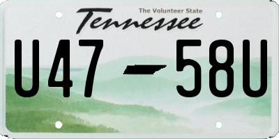 TN license plate U4758U
