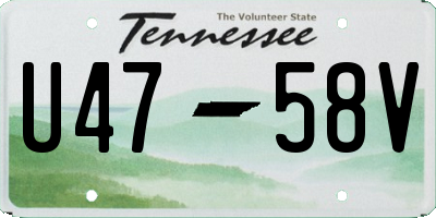 TN license plate U4758V