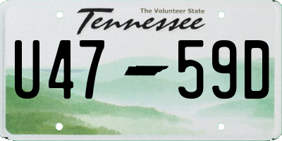 TN license plate U4759D