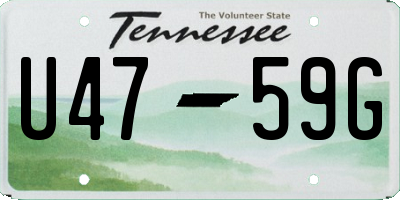 TN license plate U4759G