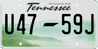 TN license plate U4759J
