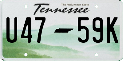 TN license plate U4759K