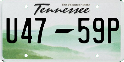 TN license plate U4759P