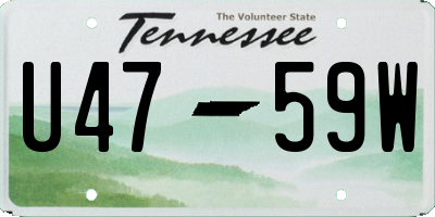 TN license plate U4759W