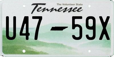 TN license plate U4759X