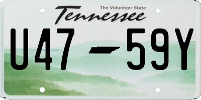 TN license plate U4759Y