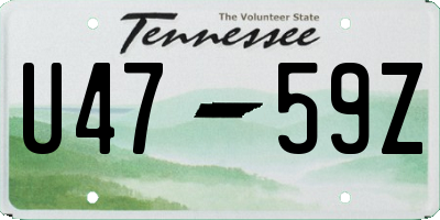 TN license plate U4759Z