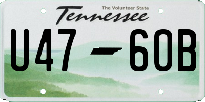 TN license plate U4760B