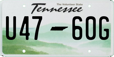 TN license plate U4760G