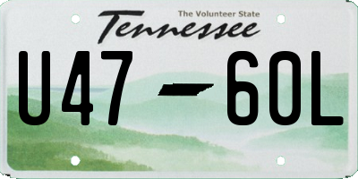 TN license plate U4760L