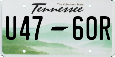 TN license plate U4760R