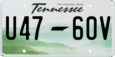 TN license plate U4760V