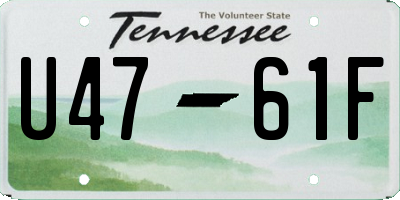 TN license plate U4761F