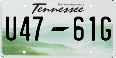 TN license plate U4761G