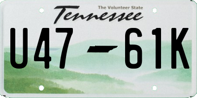 TN license plate U4761K