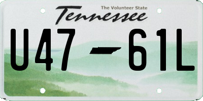 TN license plate U4761L