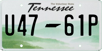 TN license plate U4761P