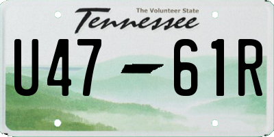 TN license plate U4761R