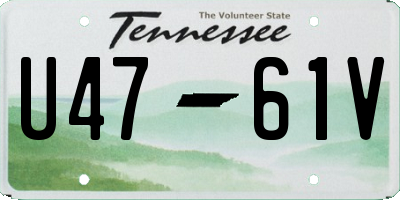 TN license plate U4761V