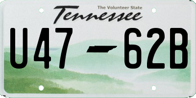 TN license plate U4762B