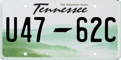 TN license plate U4762C