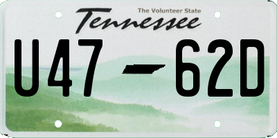 TN license plate U4762D