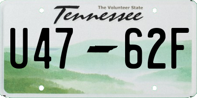 TN license plate U4762F