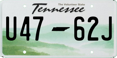 TN license plate U4762J