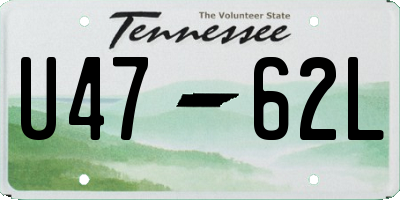 TN license plate U4762L