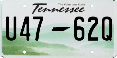 TN license plate U4762Q