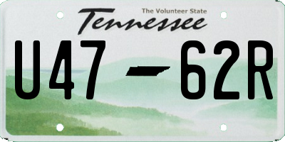 TN license plate U4762R