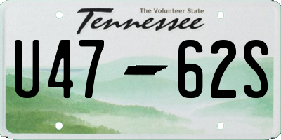 TN license plate U4762S