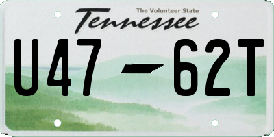 TN license plate U4762T