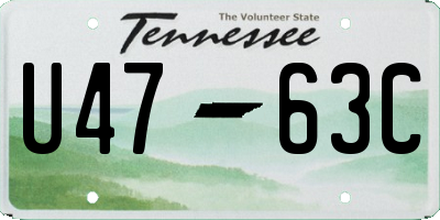 TN license plate U4763C