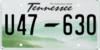 TN license plate U4763O