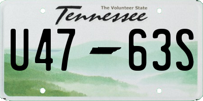 TN license plate U4763S