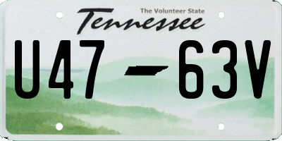 TN license plate U4763V