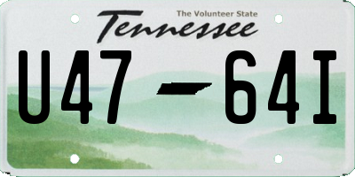 TN license plate U4764I