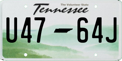 TN license plate U4764J